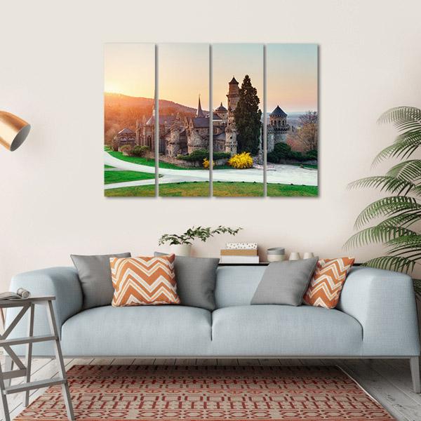 Castle In Germany Canvas Wall Art-4 Horizontal-Gallery Wrap-34" x 24"-Tiaracle
