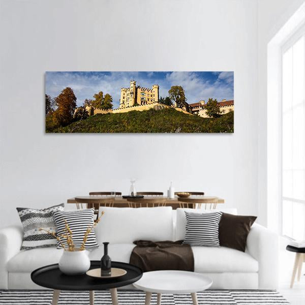 Hohenschwangau Castle Panoramic Canvas Wall Art-1 Piece-36" x 12"-Tiaracle