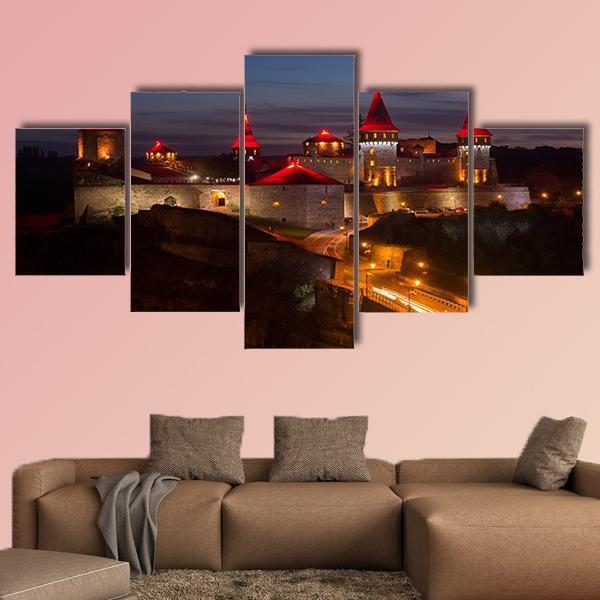 Kamyanets-Podilsky Ukraine Canvas Wall Art-5 Star-Gallery Wrap-62" x 32"-Tiaracle