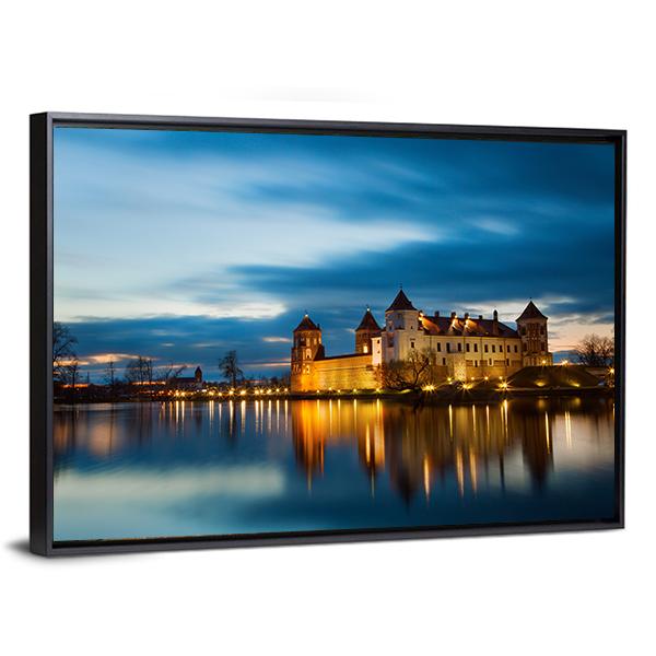 Castle In Mir Belarus Canvas Wall Art-3 Horizontal-Gallery Wrap-25" x 16"-Tiaracle