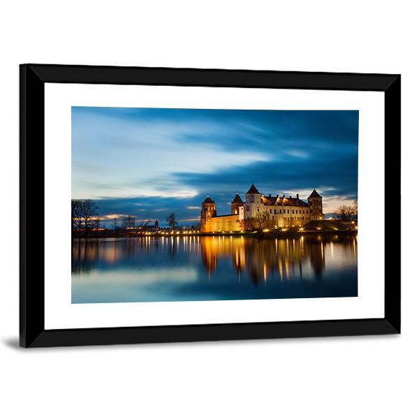 Castle In Mir Belarus Canvas Wall Art-3 Horizontal-Gallery Wrap-25" x 16"-Tiaracle