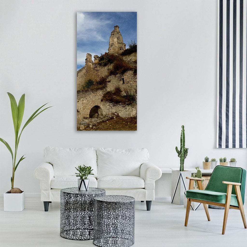 Castle In Ruins Of The Austria Vertical Canvas Wall Art-3 Vertical-Gallery Wrap-12" x 25"-Tiaracle