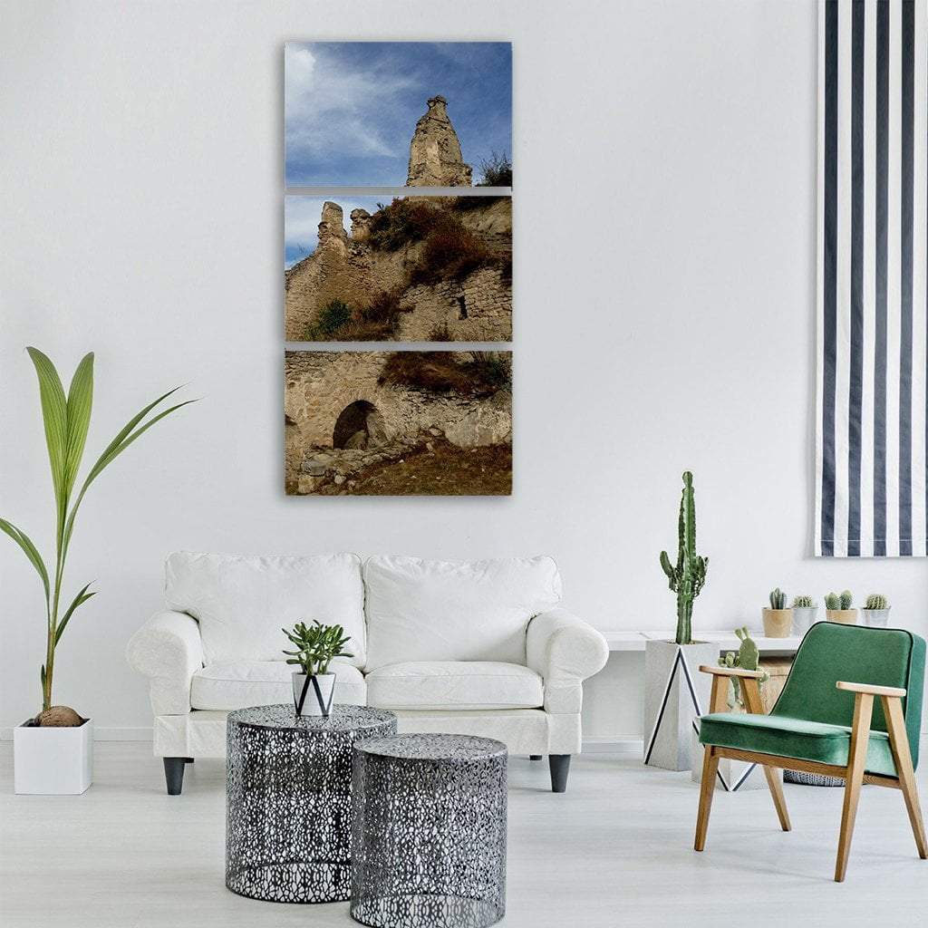 Castle In Ruins Of The Austria Vertical Canvas Wall Art-3 Vertical-Gallery Wrap-12" x 25"-Tiaracle