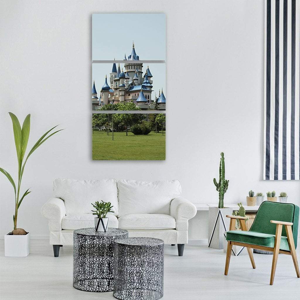 Castle In Summer Landscape Vertical Canvas Wall Art-1 Vertical-Gallery Wrap-12" x 24"-Tiaracle