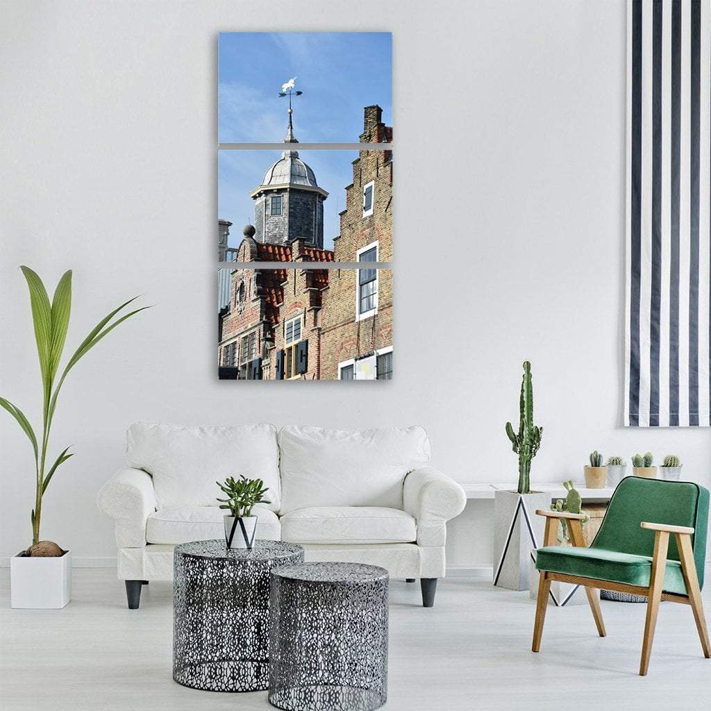 Castle In Vlissingen Vertical Canvas Wall Art-3 Vertical-Gallery Wrap-12" x 25"-Tiaracle
