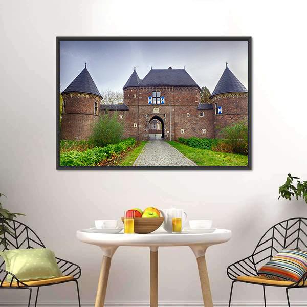 Castle In Vondern Canvas Wall Art-3 Horizontal-Gallery Wrap-25" x 16"-Tiaracle