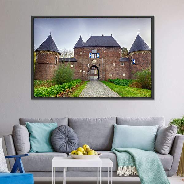Castle In Vondern Canvas Wall Art-3 Horizontal-Gallery Wrap-25" x 16"-Tiaracle
