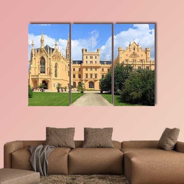 Castle Lednice Canvas Wall Art-3 Horizontal-Gallery Wrap-37" x 24"-Tiaracle
