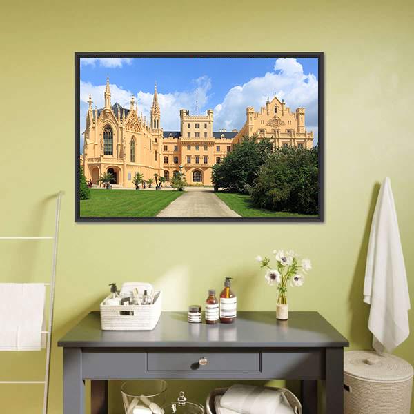 Castle Lednice Canvas Wall Art-3 Horizontal-Gallery Wrap-25" x 16"-Tiaracle