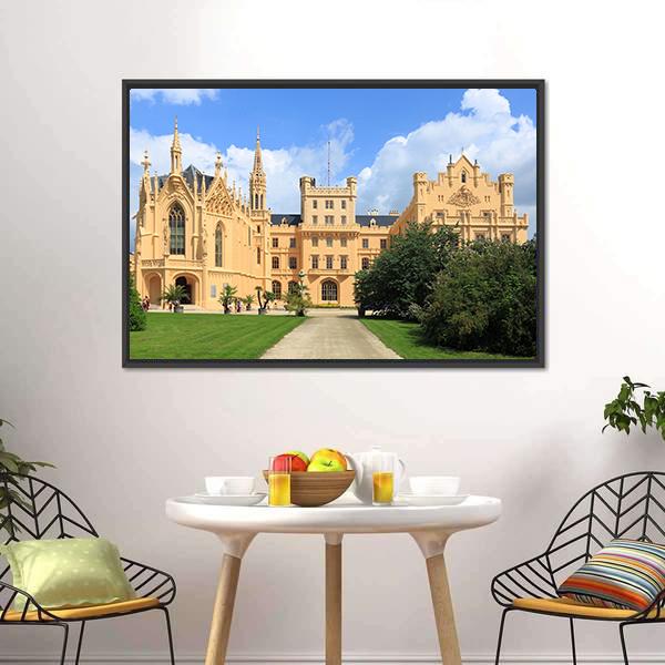 Castle Lednice Canvas Wall Art-3 Horizontal-Gallery Wrap-25" x 16"-Tiaracle