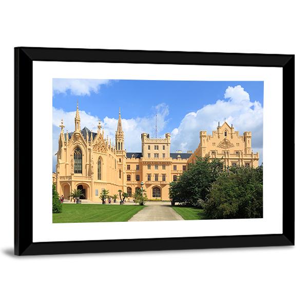 Castle Lednice Canvas Wall Art-3 Horizontal-Gallery Wrap-25" x 16"-Tiaracle