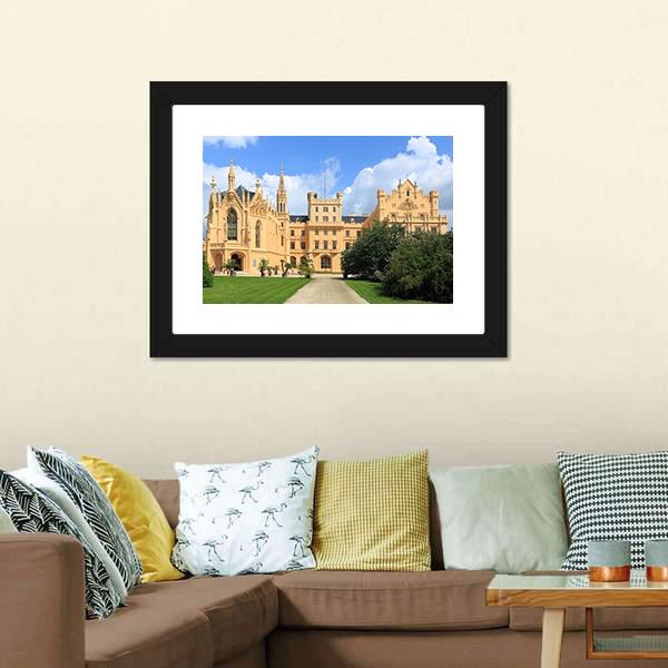 Castle Lednice Canvas Wall Art-3 Horizontal-Gallery Wrap-25" x 16"-Tiaracle