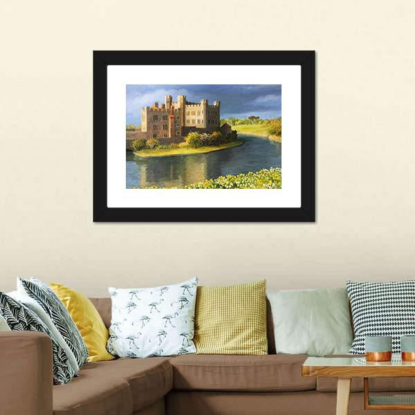 Castle Near Leeds UK Canvas Wall Art-5 Horizontal-Gallery Wrap-22" x 12"-Tiaracle