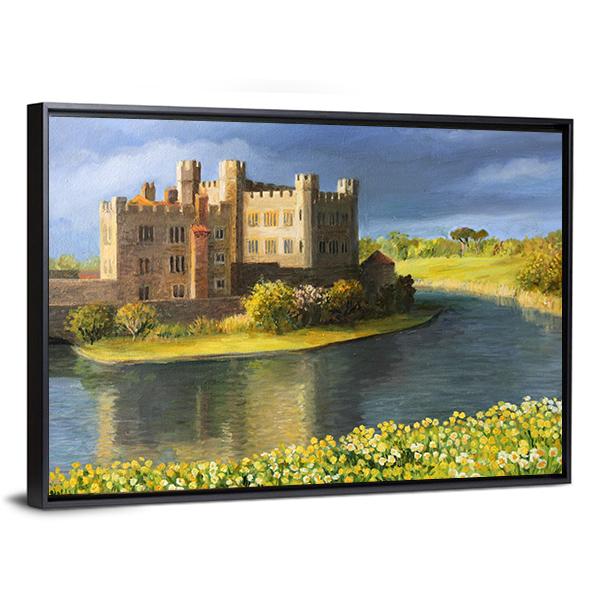 Castle Near Leeds UK Canvas Wall Art-5 Horizontal-Gallery Wrap-22" x 12"-Tiaracle