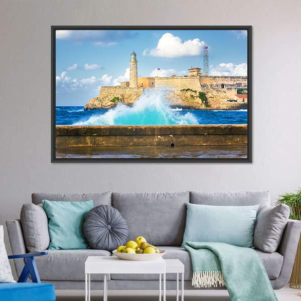 Castle Of El Morro Canvas Wall Art-5 Horizontal-Gallery Wrap-22" x 12"-Tiaracle