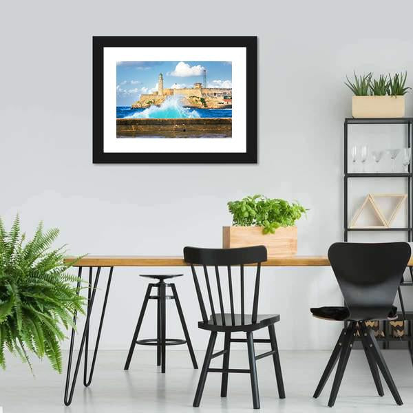 Castle Of El Morro Canvas Wall Art-5 Horizontal-Gallery Wrap-22" x 12"-Tiaracle
