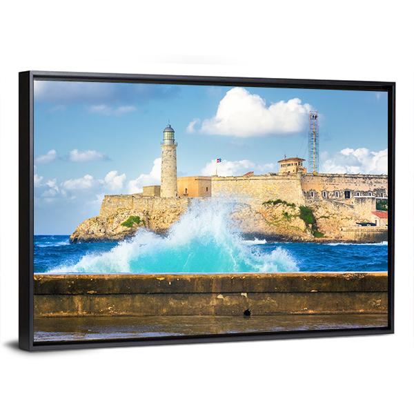 Castle Of El Morro Canvas Wall Art-5 Horizontal-Gallery Wrap-22" x 12"-Tiaracle