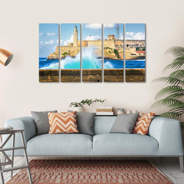 Castle Of El Morro Canvas Wall Art-5 Horizontal-Gallery Wrap-22" x 12"-Tiaracle