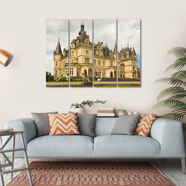 Castle Of Valmirande Canvas Wall Art-4 Horizontal-Gallery Wrap-34" x 24"-Tiaracle