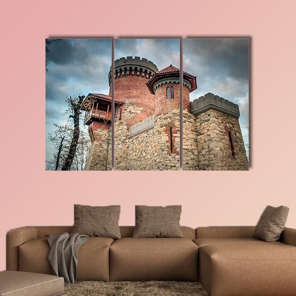 Castle Of Vlad Tepes Canvas Wall Art-3 Horizontal-Gallery Wrap-37" x 24"-Tiaracle