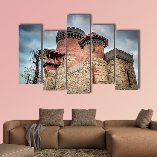 Castle Of Vlad Tepes Canvas Wall Art-5 Pop-Gallery Wrap-47" x 32"-Tiaracle