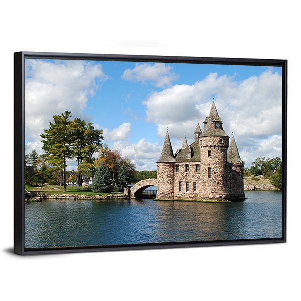 Castle On Heart Island Canvas Wall Art-3 Horizontal-Gallery Wrap-25" x 16"-Tiaracle