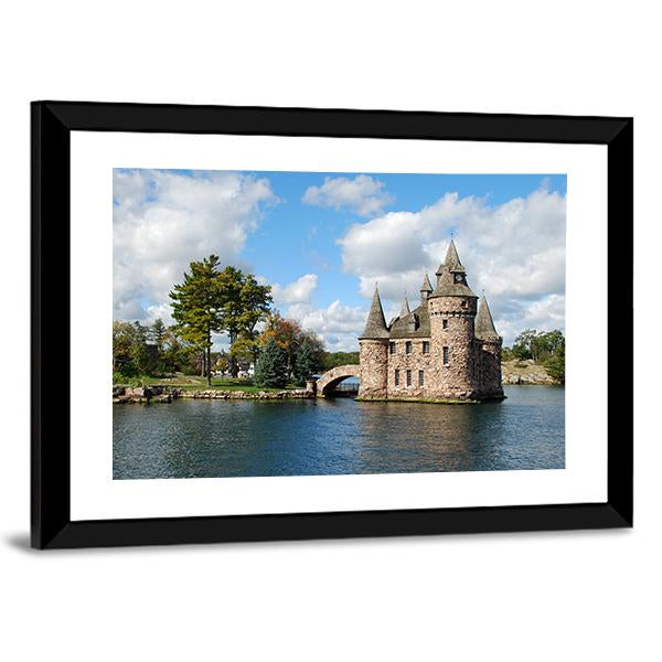 Castle On Heart Island Canvas Wall Art-3 Horizontal-Gallery Wrap-25" x 16"-Tiaracle