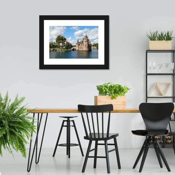 Castle On Heart Island Canvas Wall Art-3 Horizontal-Gallery Wrap-25" x 16"-Tiaracle