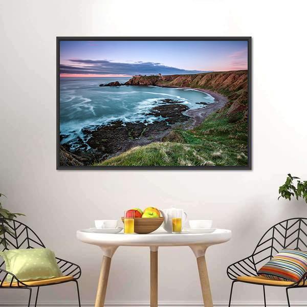 Castle Point In England Canvas Wall Art-5 Horizontal-Gallery Wrap-22" x 12"-Tiaracle