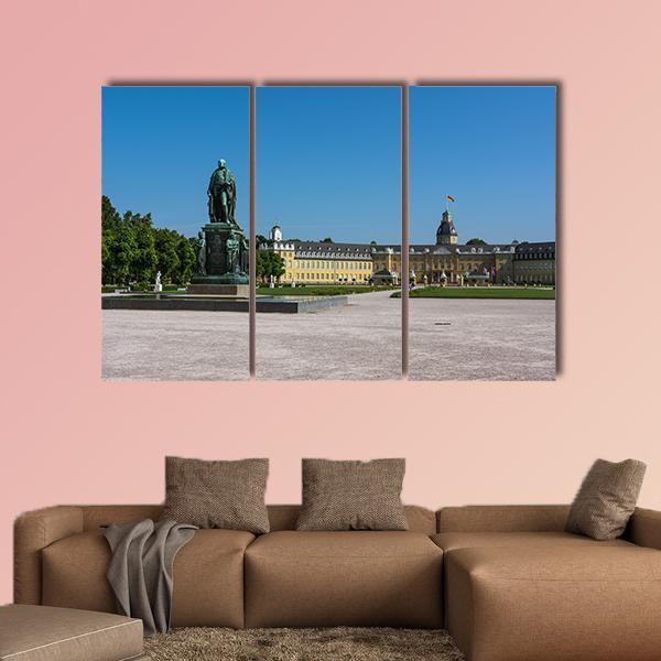 Castle Schloss Architecture Park Canvas Wall Art-3 Horizontal-Gallery Wrap-25" x 16"-Tiaracle