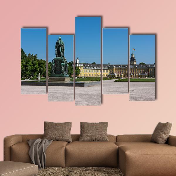 Castle Schloss Architecture Park Canvas Wall Art-5 Pop-Gallery Wrap-47" x 32"-Tiaracle