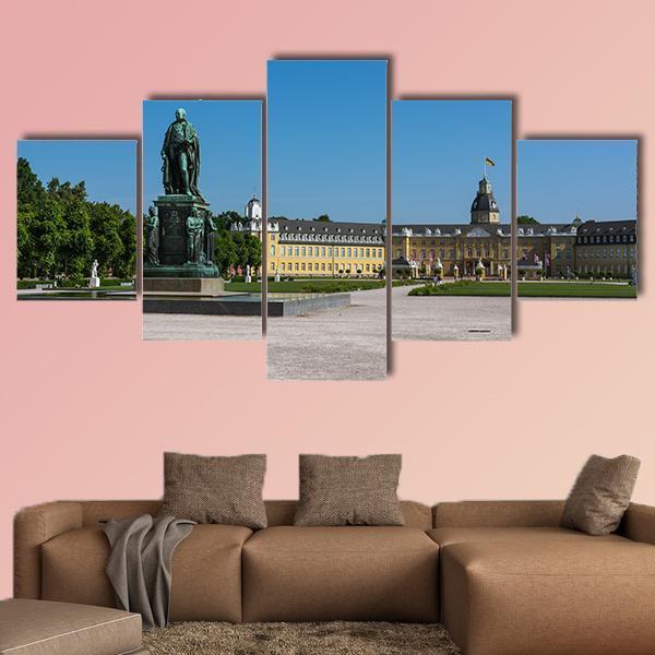 Castle Schloss Architecture Park Canvas Wall Art-5 Star-Gallery Wrap-62" x 32"-Tiaracle
