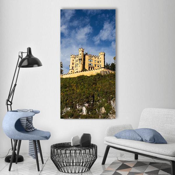 Hohenschwangau Castle Vertical Canvas Wall Art-1 Vertical-Gallery Wrap-12" x 24"-Tiaracle