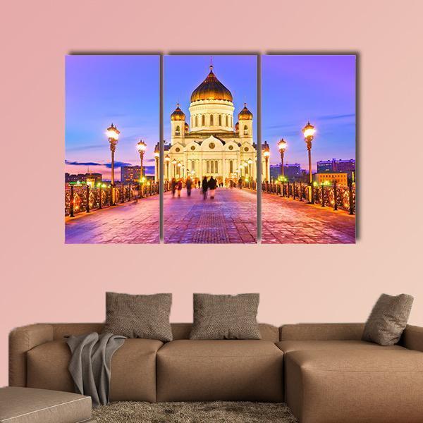 Christ Church Moscow Canvas Wall Art-3 Horizontal-Gallery Wrap-37" x 24"-Tiaracle