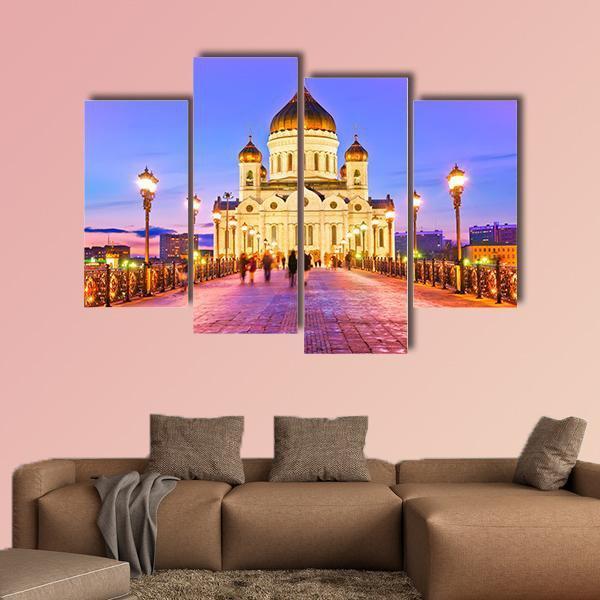 Christ Church Moscow Canvas Wall Art-4 Pop-Gallery Wrap-50" x 32"-Tiaracle