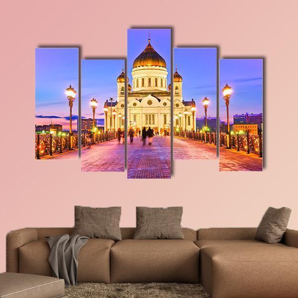 Christ Church Moscow Canvas Wall Art-5 Pop-Gallery Wrap-47" x 32"-Tiaracle