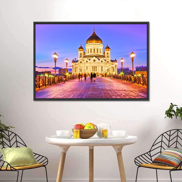 Christ Church Moscow Canvas Wall Art-3 Horizontal-Gallery Wrap-25" x 16"-Tiaracle
