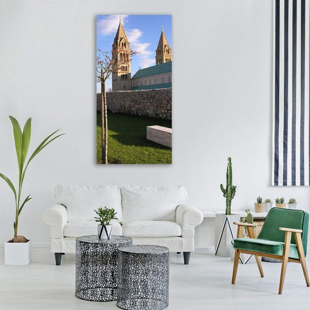 Pecs Cathedral Hungary Vertical Canvas Wall Art-1 Vertical-Gallery Wrap-12" x 24"-Tiaracle