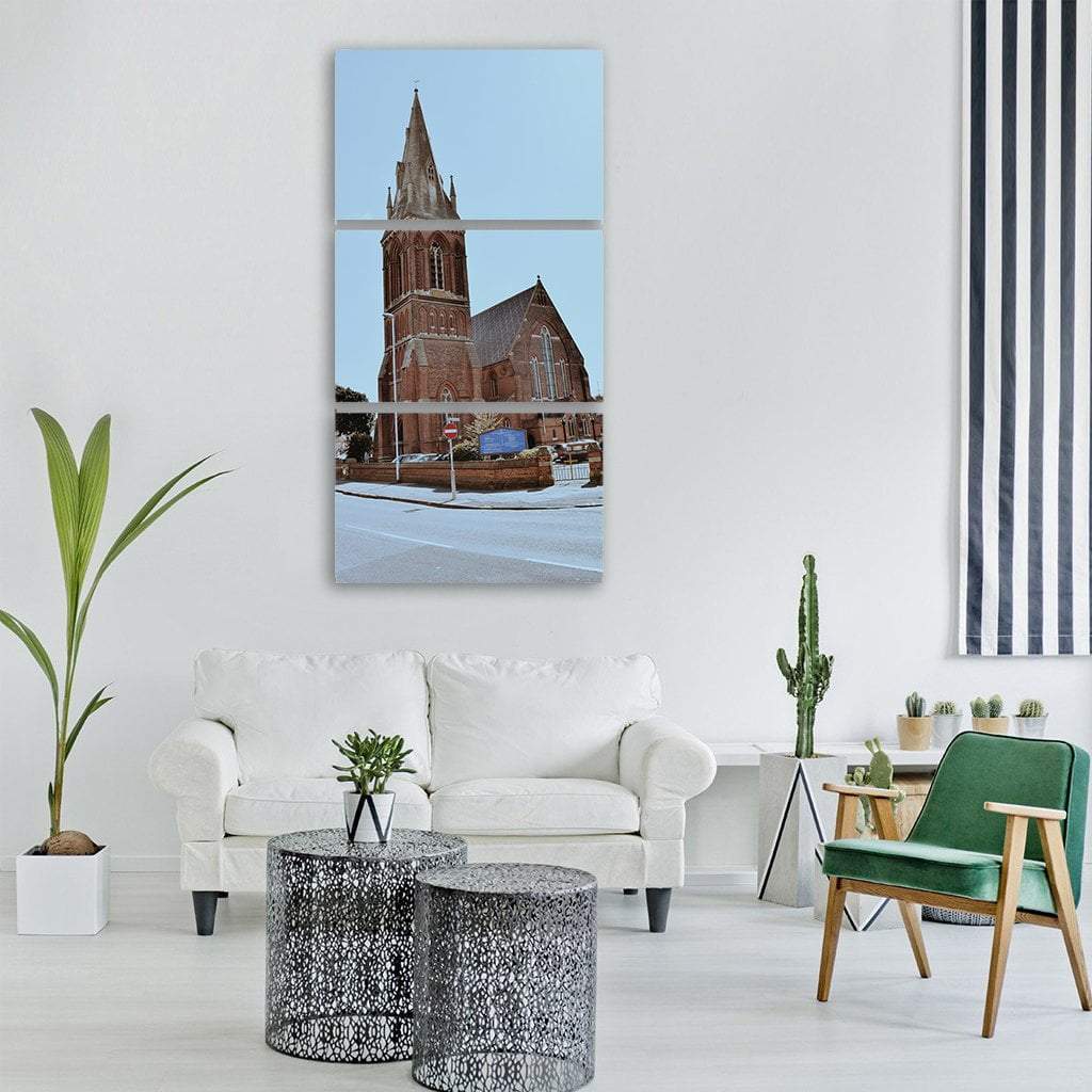 Cathedral In South Africa Vertical Canvas Wall Art-3 Vertical-Gallery Wrap-12" x 25"-Tiaracle