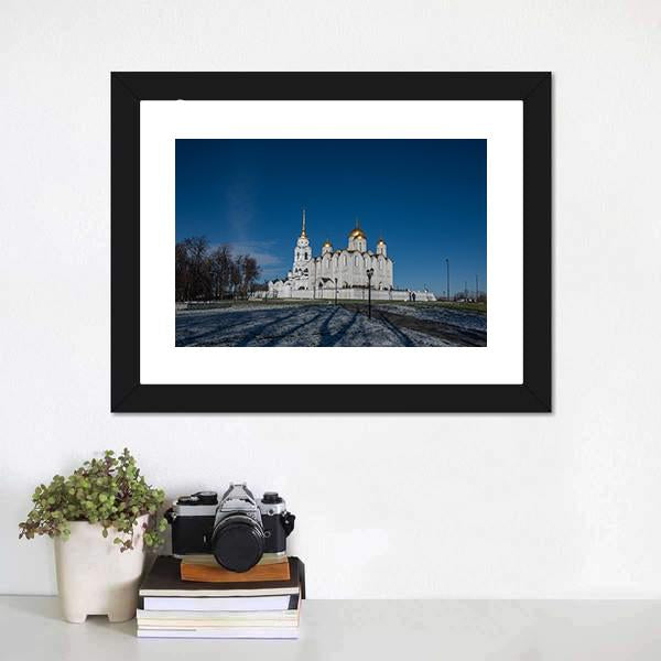 Cathedral In Vladimir Canvas Wall Art-1 Piece-Framed Print-20" x 16"-Tiaracle