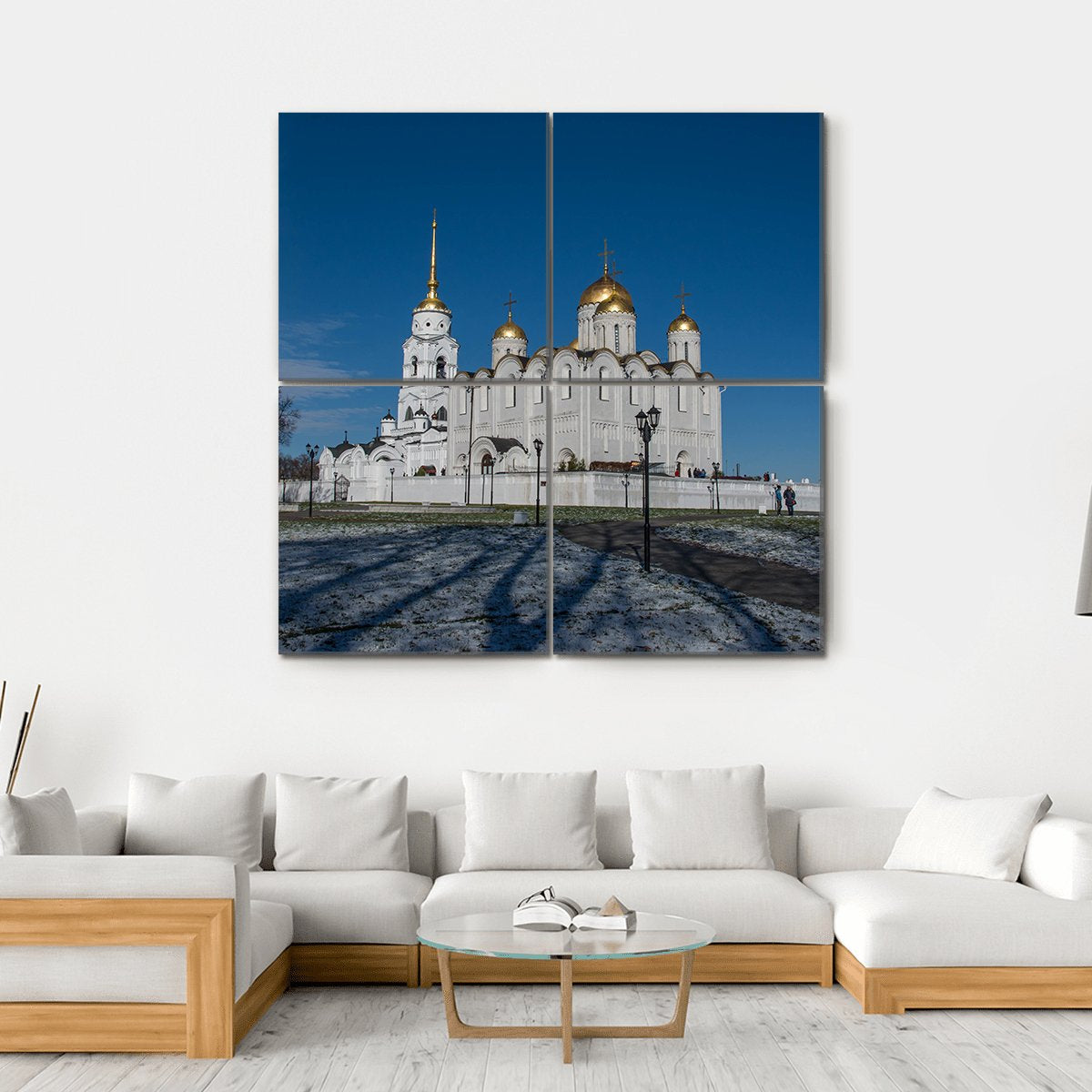 Cathedral In Vladimir Canvas Wall Art-4 Square-Gallery Wrap-17" x 17"-Tiaracle