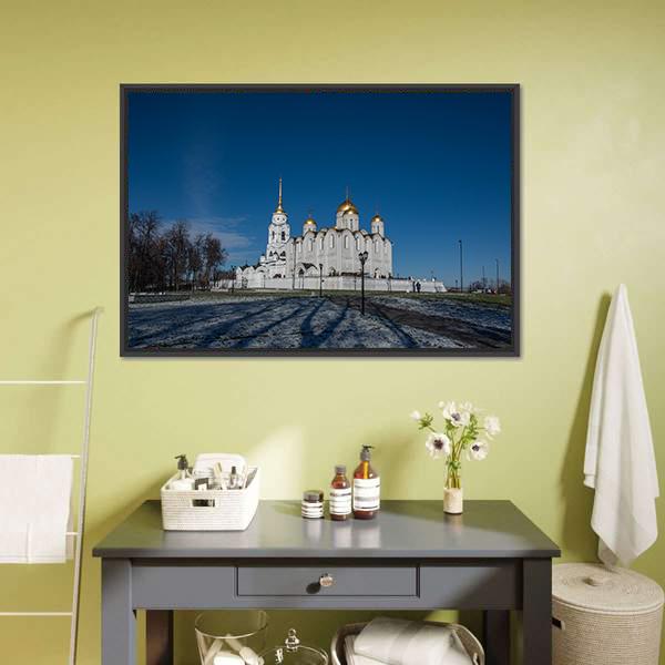 Cathedral In Vladimir Canvas Wall Art-3 Horizontal-Gallery Wrap-25" x 16"-Tiaracle