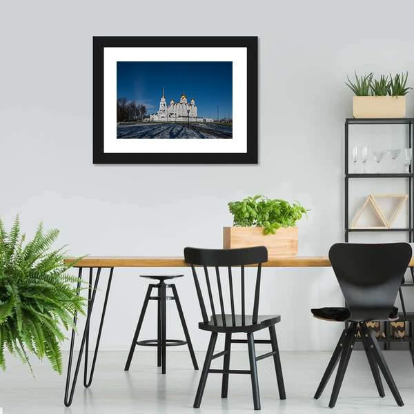 Cathedral In Vladimir Canvas Wall Art-3 Horizontal-Gallery Wrap-25" x 16"-Tiaracle