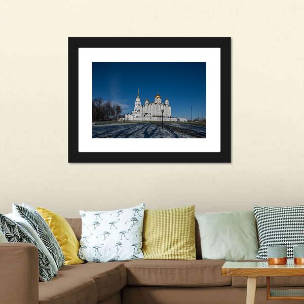 Cathedral In Vladimir Canvas Wall Art-3 Horizontal-Gallery Wrap-25" x 16"-Tiaracle