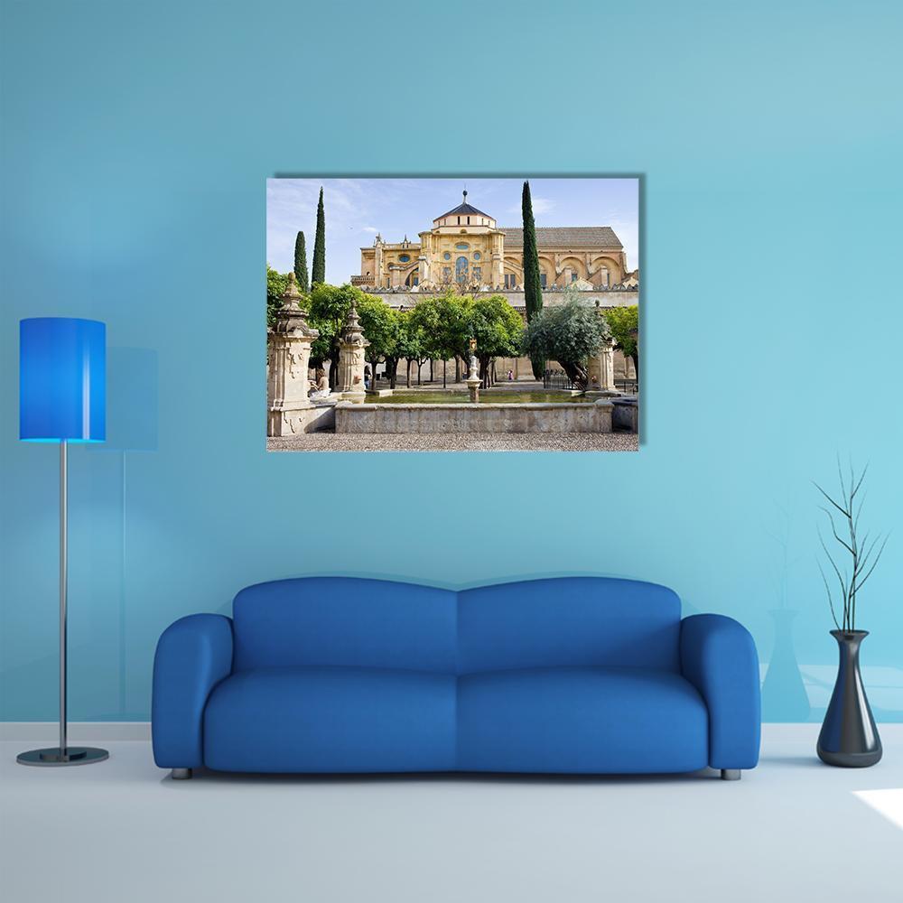 Cathedral Mosque Cordoba Canvas Wall Art-1 Piece-Gallery Wrap-48" x 32"-Tiaracle