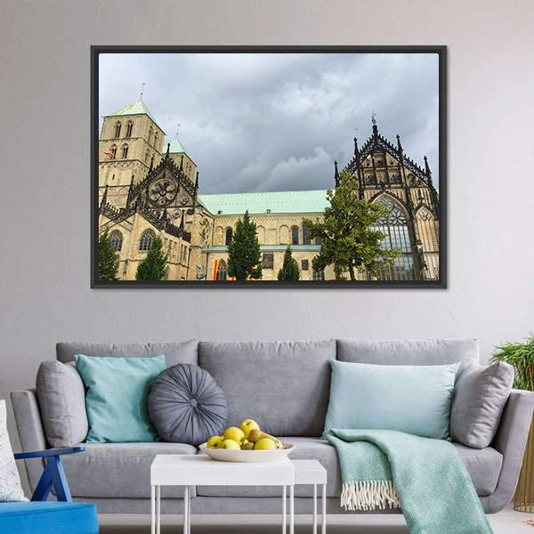 Cathedral Munster Canvas Wall Art-1 Piece-Floating Frame-24" x 16"-Tiaracle