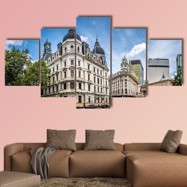 Cathedral Near Plaza De Mayo Canvas Wall Art-5 Star-Gallery Wrap-62" x 32"-Tiaracle