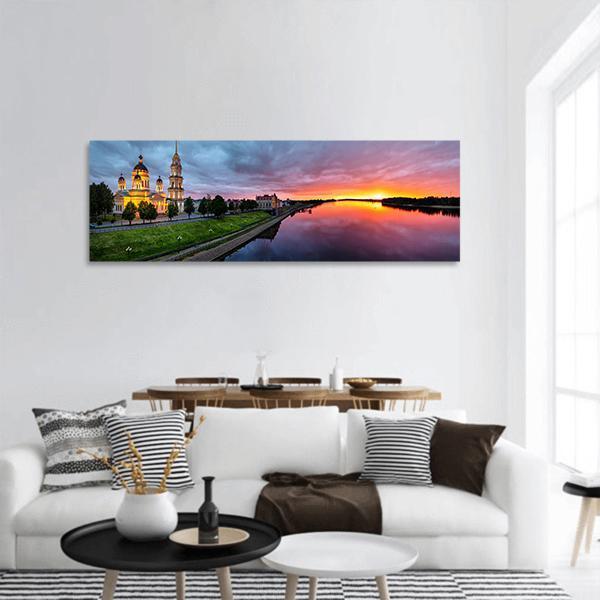 Savior Transfiguration Cathedral Panoramic Canvas Wall Art-1 Piece-36" x 12"-Tiaracle