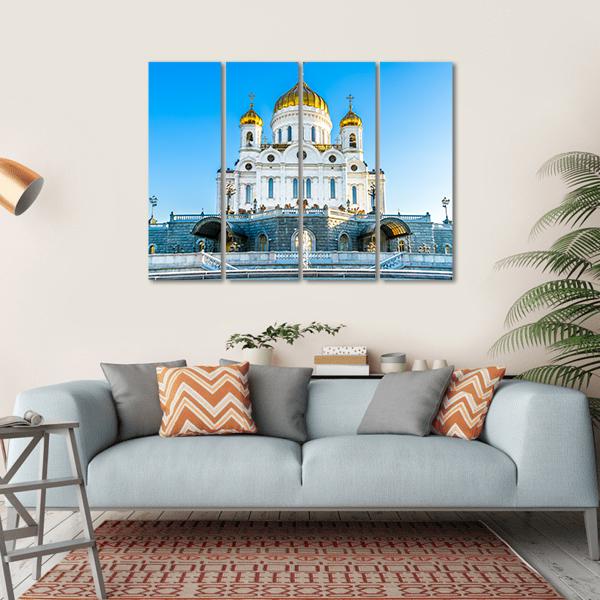 Cathedral Of Christ Savior Canvas Wall Art-4 Horizontal-Gallery Wrap-34" x 24"-Tiaracle