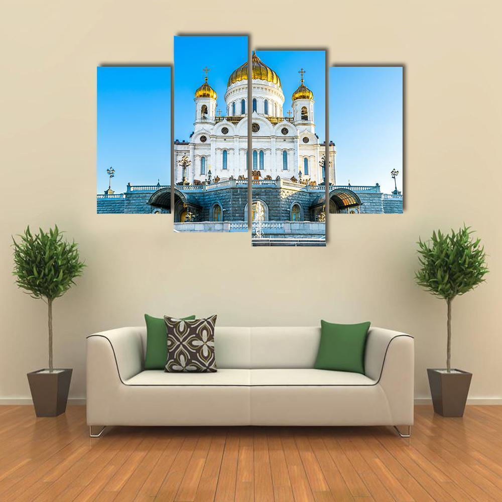 Cathedral Of Christ Savior Canvas Wall Art-4 Pop-Gallery Wrap-50" x 32"-Tiaracle